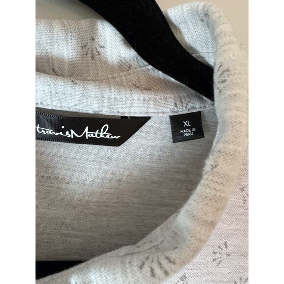 Travis Mathew Golf Polo Shirt Mens Size XL Gray Allover Print Lightweight - Picture 9 of 14